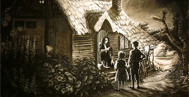 Banksy"s Hansel & Gretel with Michael Jackson. Photograph: David Levene