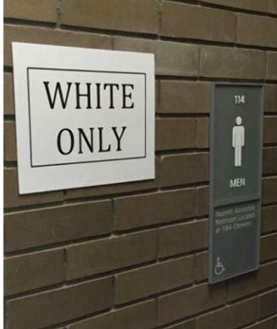 Ashley Powell White Only sign art project